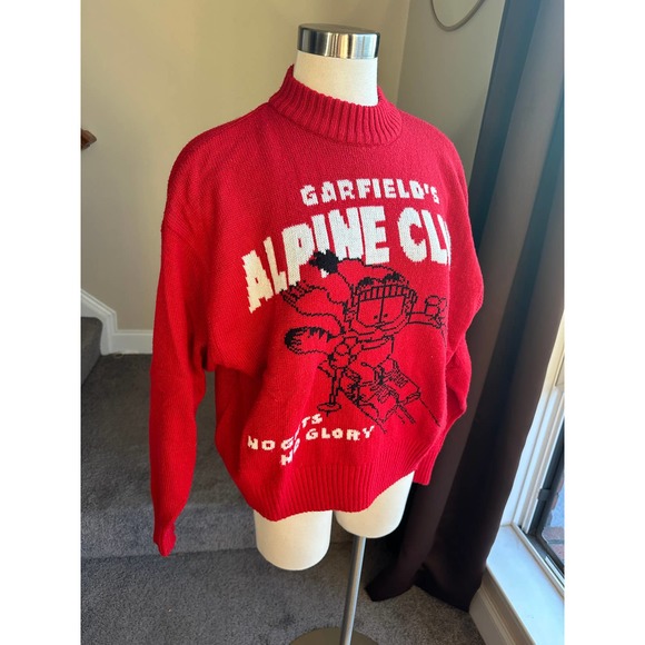 Divided H&M Oversized red Garfield sweater, size XS - Picture 2 of 7